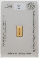 1 gramm Gold Barren - C.Hafner