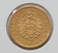 Kaiserreich 20 Mark Preussen 1874 - B - Wilhelm