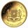 Rückseite der Somalia 100 Shilling Goldmünze mit den somalischen Wappenträgern und Nennwertangaben.