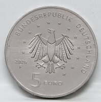 Rückseite der Deutschland 5 Euro 2026 Ariane 6 mit...