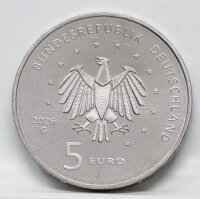 Rückseite der Deutschland 5 Euro 2026 Ariane 6 mit...