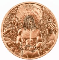Detailreiches Hauptmotiv der 1 oz Kupfer-Münze 2026...