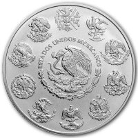 Wertseite der mexikanischen 1 oz Silber Libertad 2026 mit...