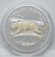 Vorderseite der vergoldeten 100 Shilling Somalia...