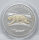 Vorderseite der vergoldeten 100 Shilling Somalia Silbermünze 2026 Leopard.