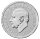 Wertseite der 1/4 oz Silbermünze mit Charles III. Bildnis und 50 Pence Nominal.