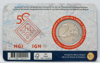 Rückseite der niederländischen Coincard mit detaillierten Beschreibungen zum Geografischen Institut.