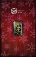 Vorderseite der roten Safepack Coincard mit dem 1/100 oz...