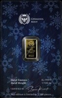 Rückseite der Nussknacker Coincard mit allen technischen Parametern und Sicherheitshologramm.
