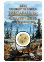Motivseite der 100 Dollar Goldmünze 2026 Megafauna...