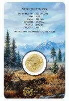 Wertseite der liberianischen 1/10 oz Goldmünze 2026 mit dem Staatswappen der Republik Liberia.