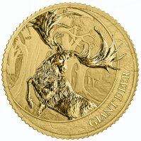 Republik of Liberia 100 Dollar 2026 - Megafauna #2 - Giant Deer 1/10 oz Gold BU