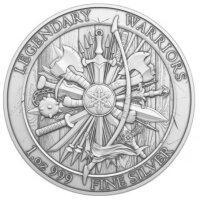 Rückseite der Medaille mit Serienaufschrift und...