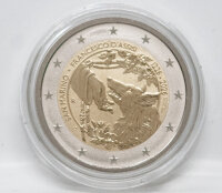 Europäische Wertseite der Reverse Proof Münze aus San Marino mit spiegelnden Akzenten.