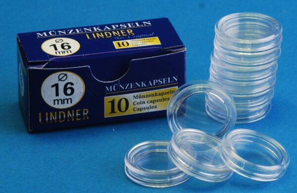 Lindner Kapseln - 16 mm - 10er Pack